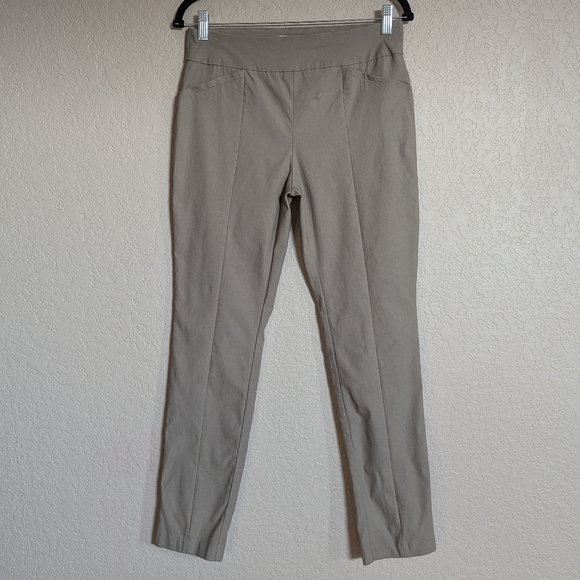 Chico's So Slimming Size 0.5( 6 ) Pull on Pants Stretch Slim St Leg Green - Picture 12 of 12